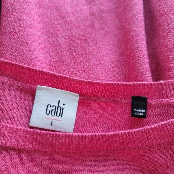 Cabi Cartwheel Pullover Pink Oversized Dolman Sleeve Knit Sweater Top Size L - Picture 5 of 8